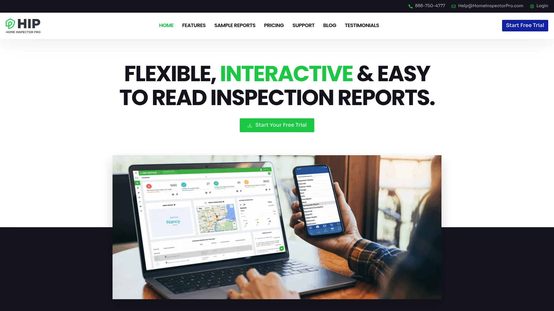 Home Inspector Pro inspection software homepage