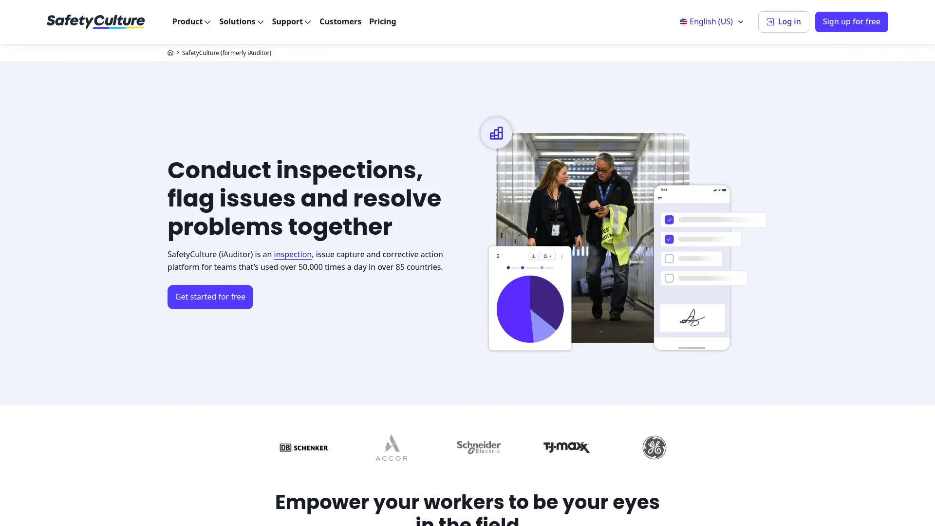 SafetyCulture iAuditor inspection software interface