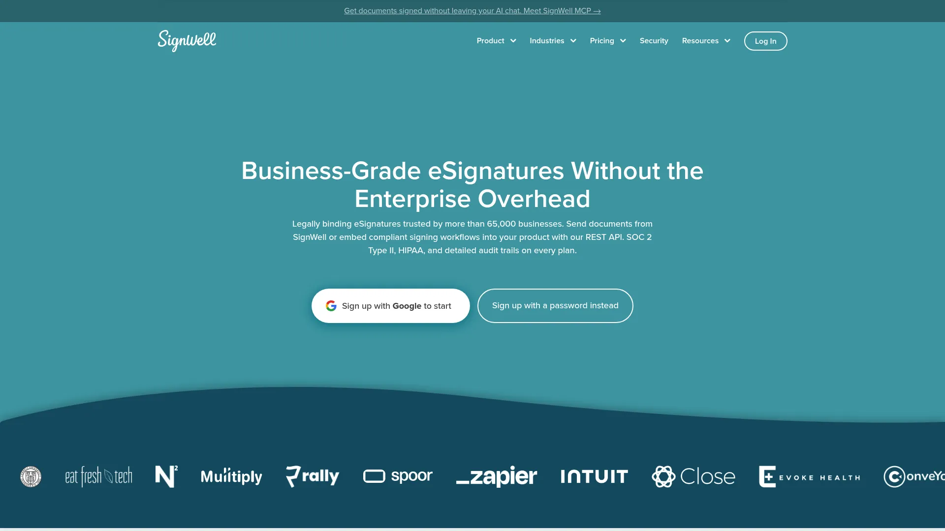SignWell e-signature software