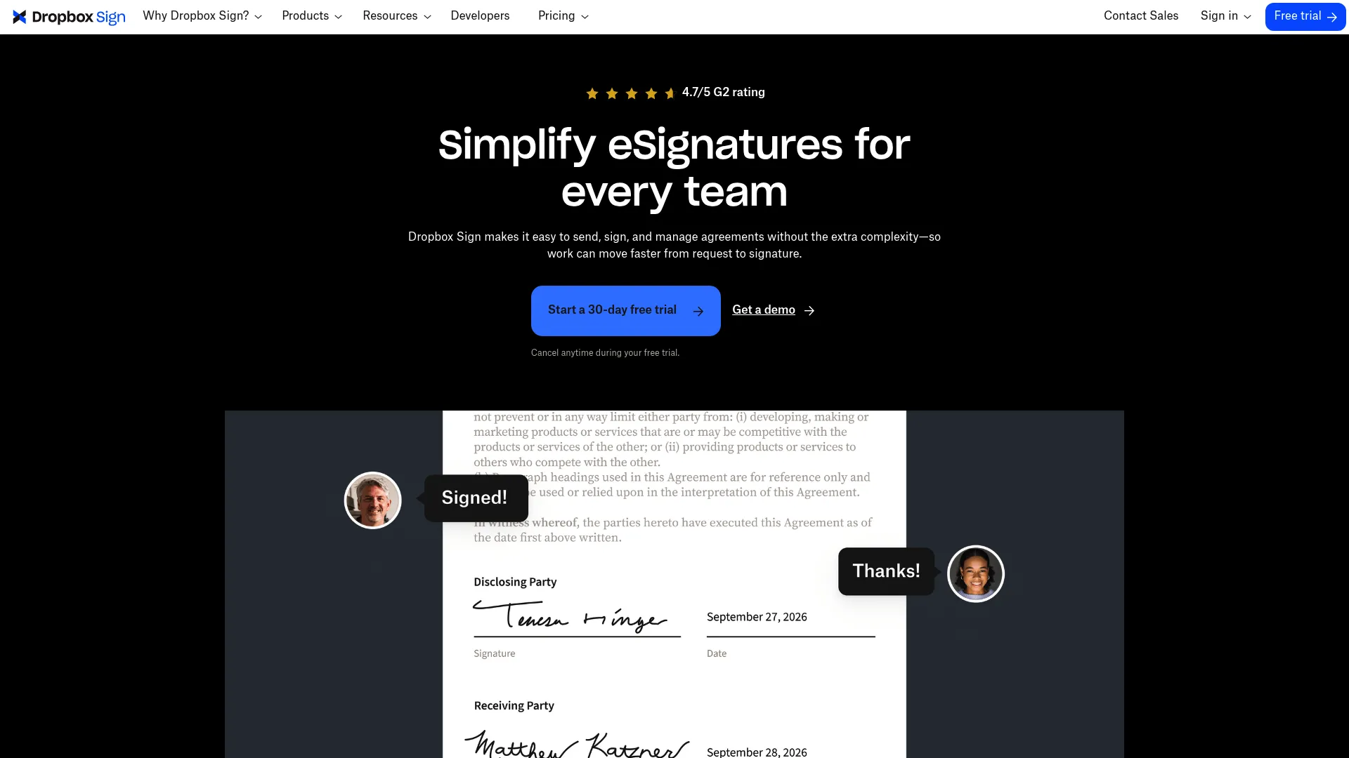 Dropbox Sign eSignature platform
