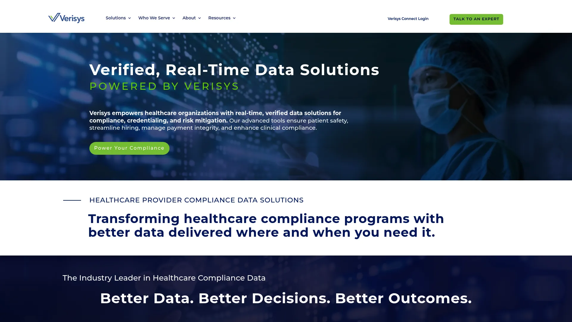 Verisys provider verification and compliance platform