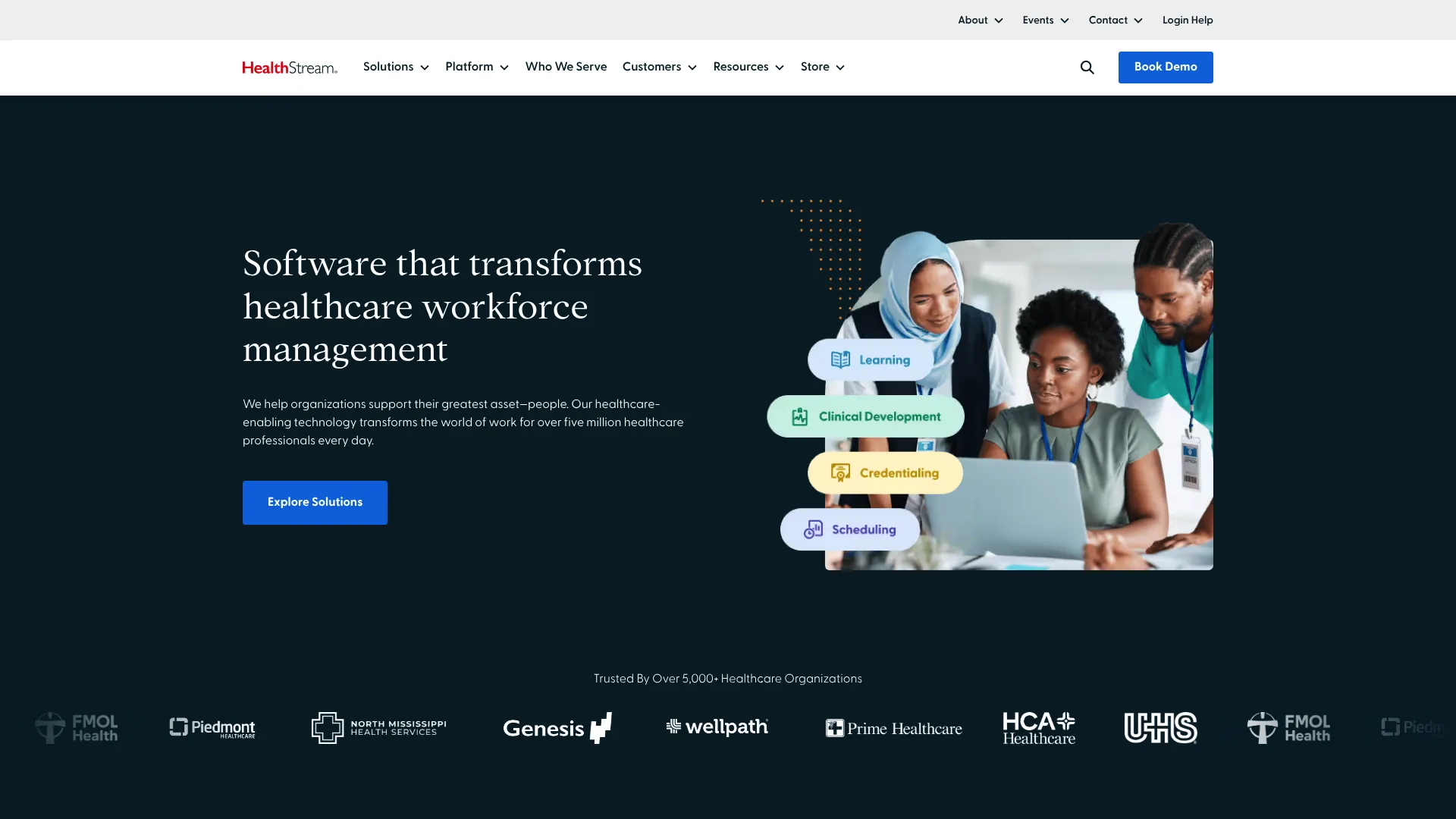 HealthStream CredentialStream credentialing software homepage