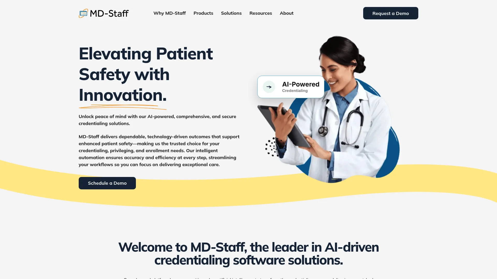 MD-Staff credentialing and medical staff management homepage