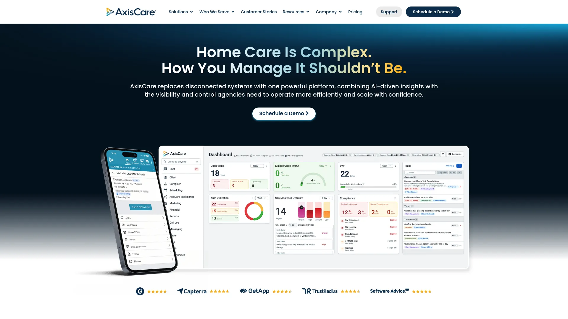 AxisCare home care software