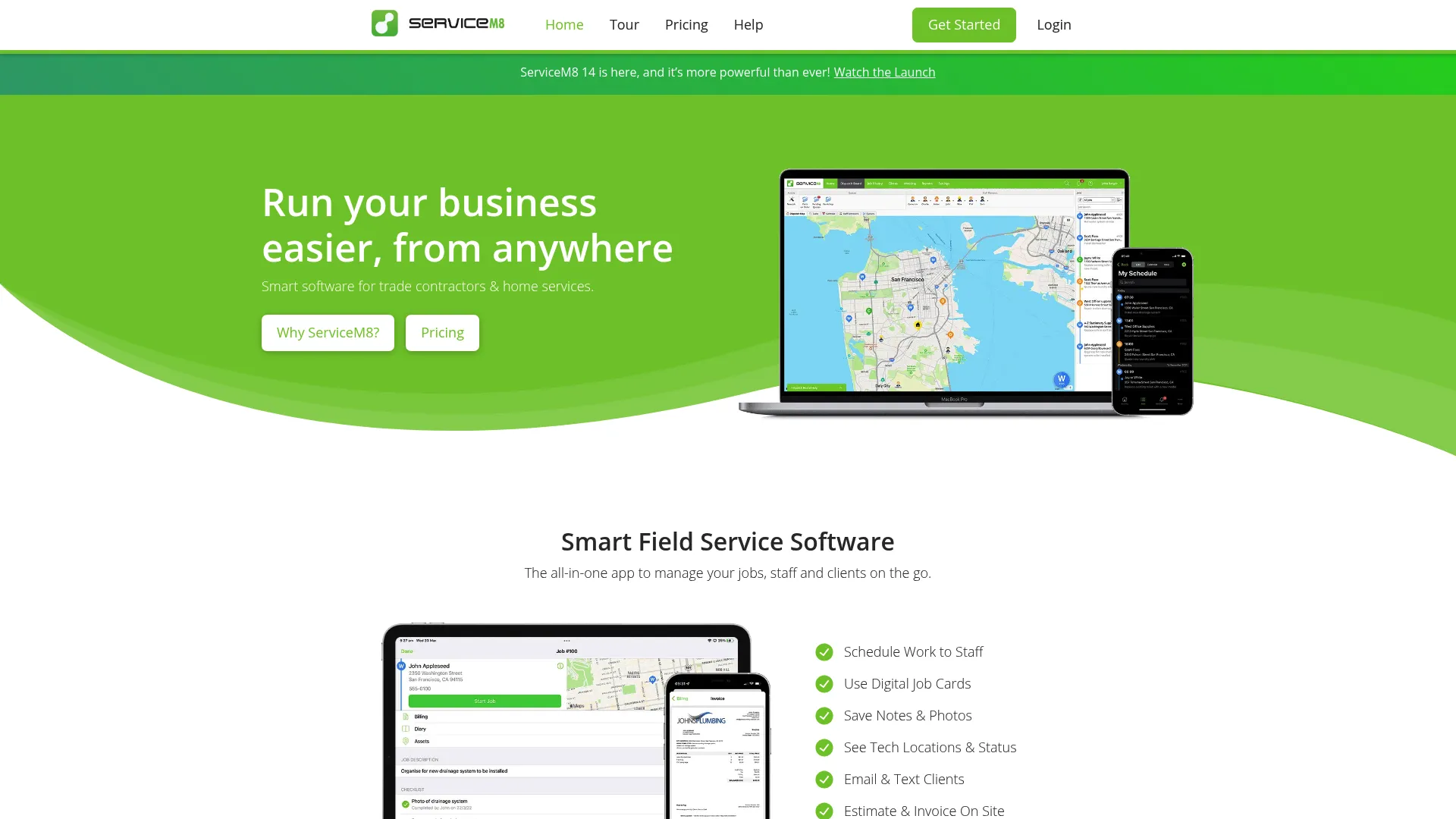 ServiceM8 job management software for trade businesses