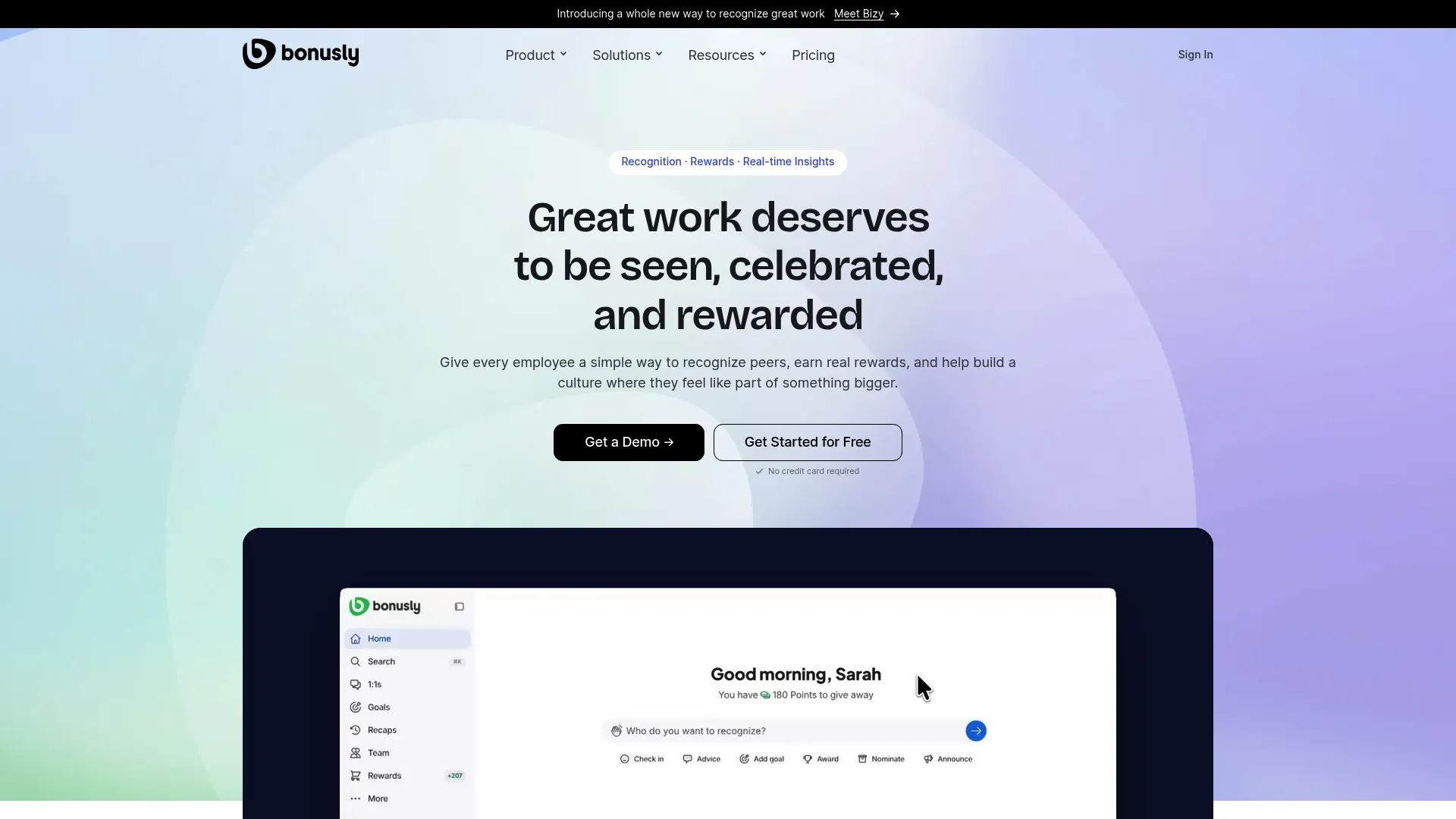 Bonusly peer recognition and rewards platform