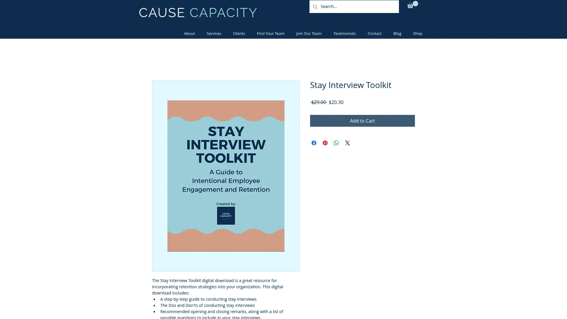 Stay Interview Toolkit product page