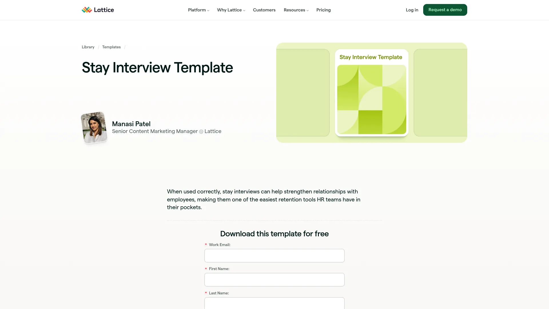 Lattice stay interview template