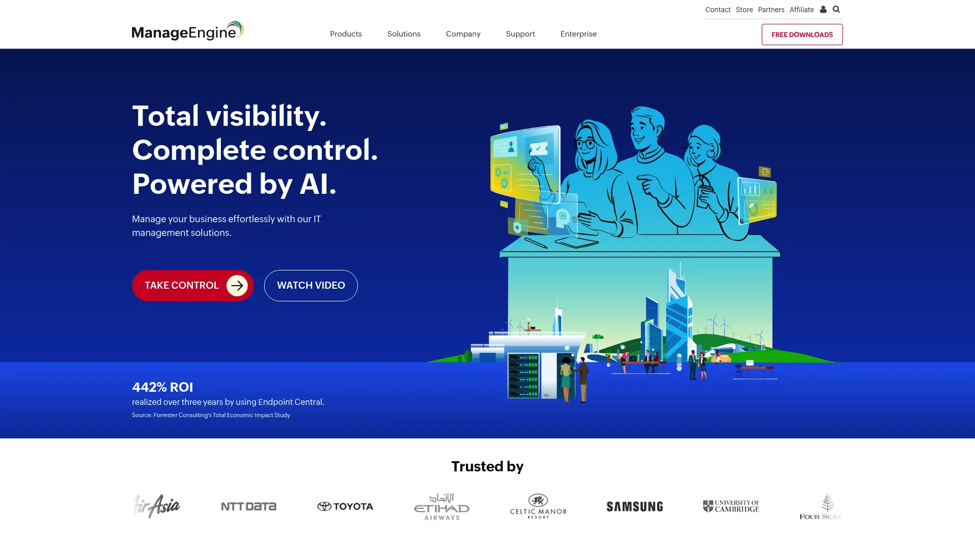 ManageEngine IT management and asset discovery platform