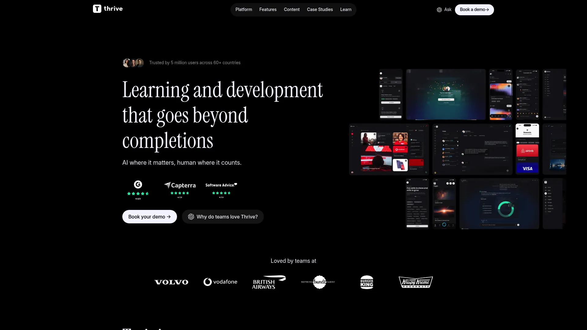 Thrive Learning employee learning and pathways platform