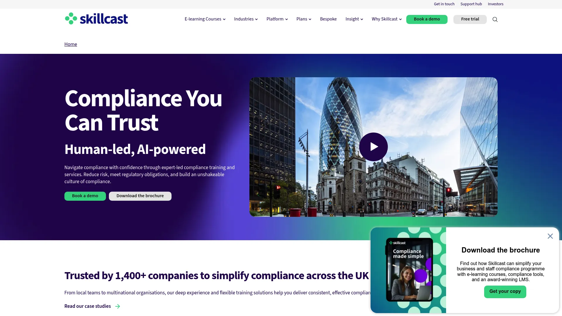 Skillcast compliance training platform