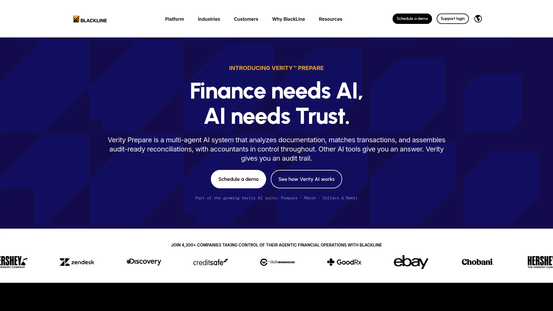 BlackLine financial close automation homepage