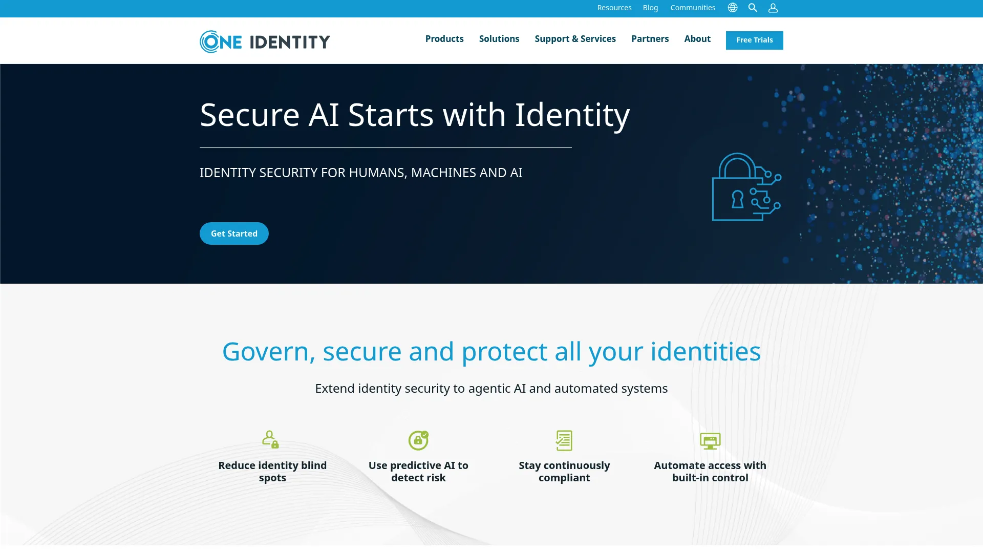 One Identity homepage