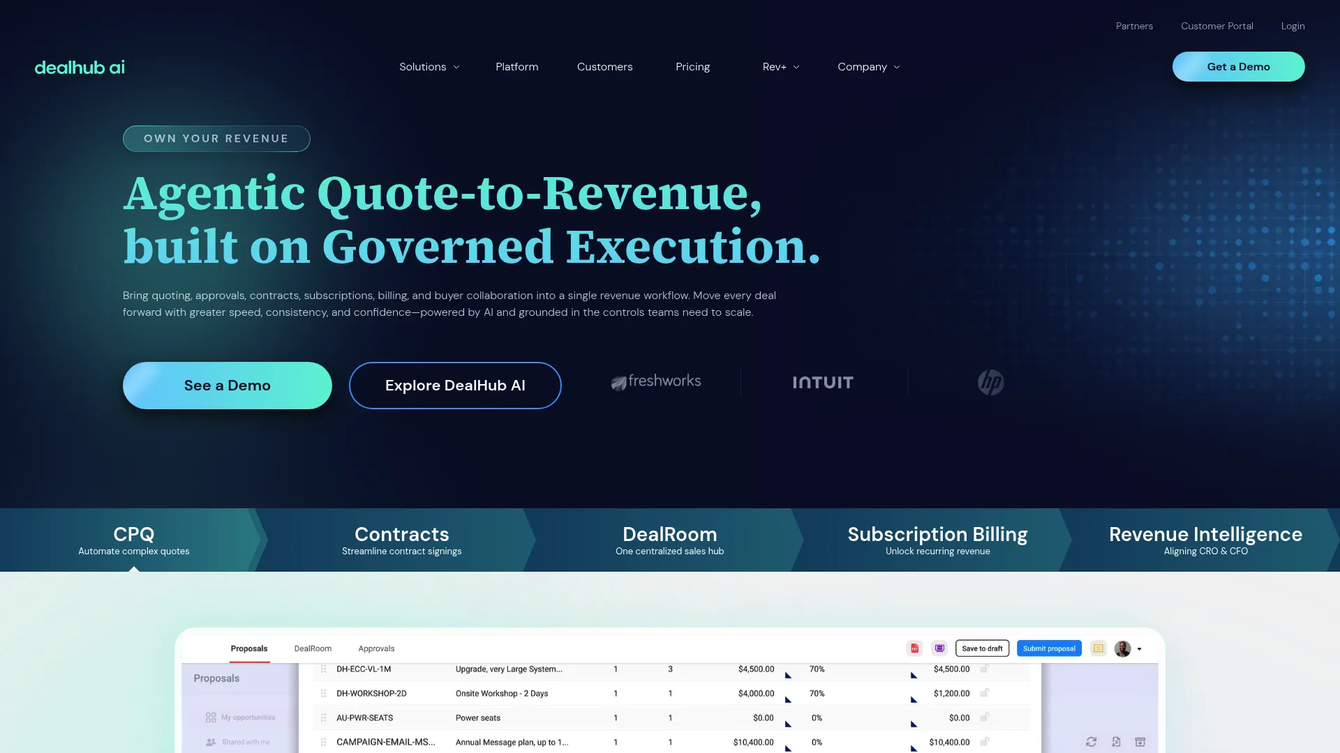 DealHub CPQ quote-to-revenue platform