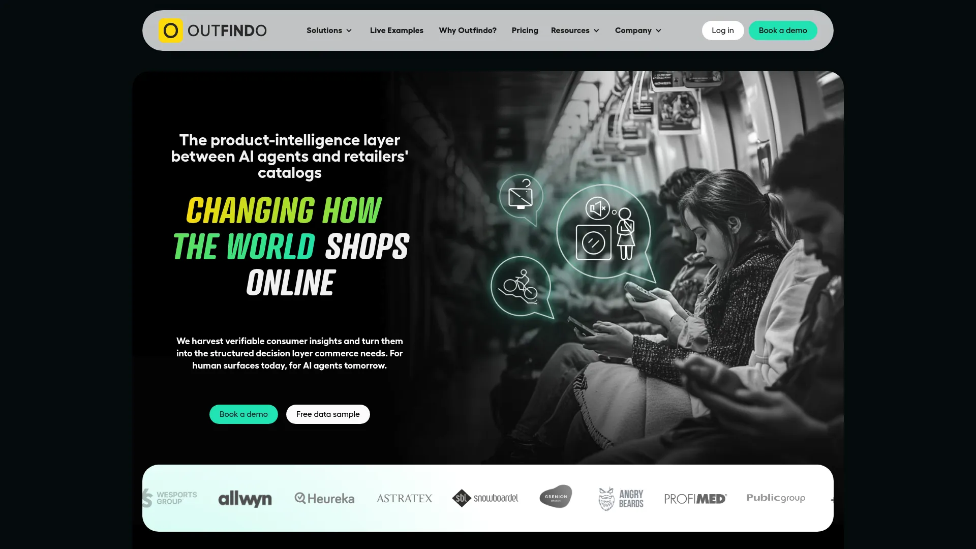 Outfindo guided selling and product finder interface