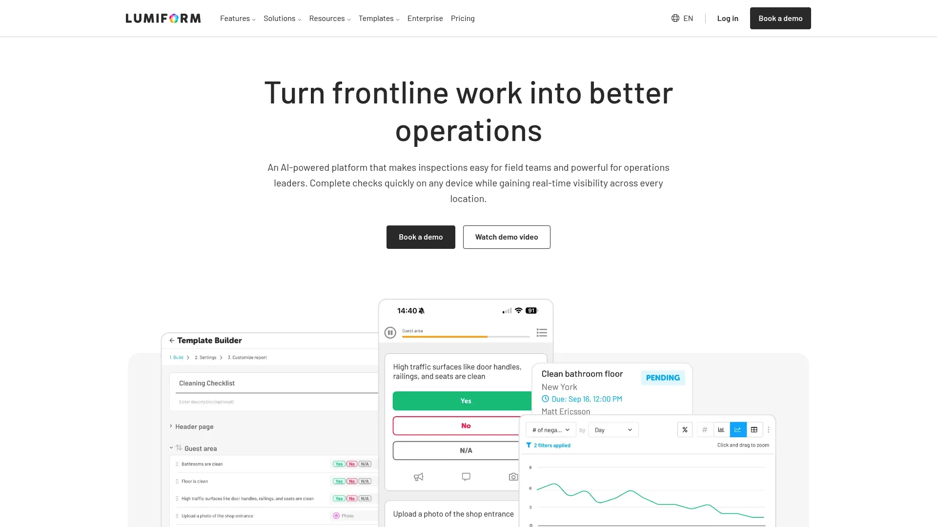 Lumiform inspection and audit software for deskless teams