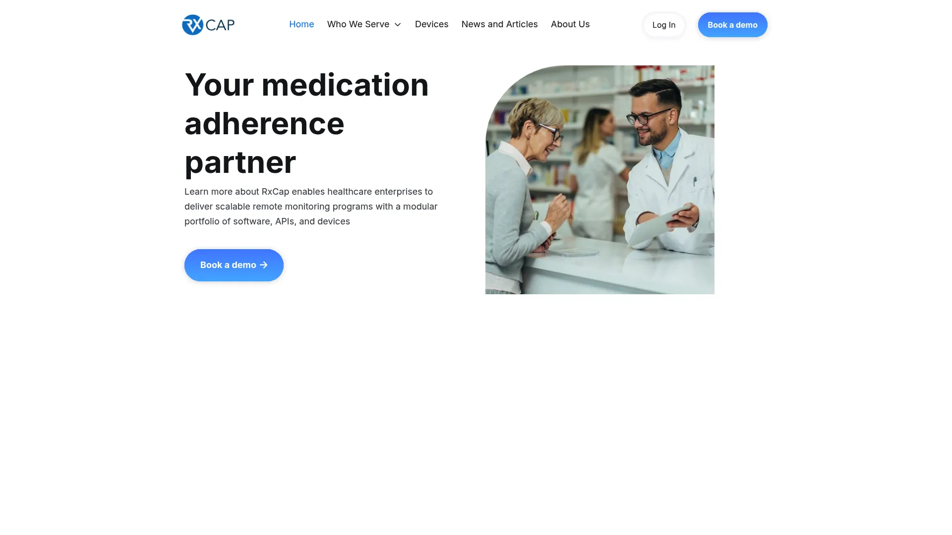 RxCap connected medication cap and platform