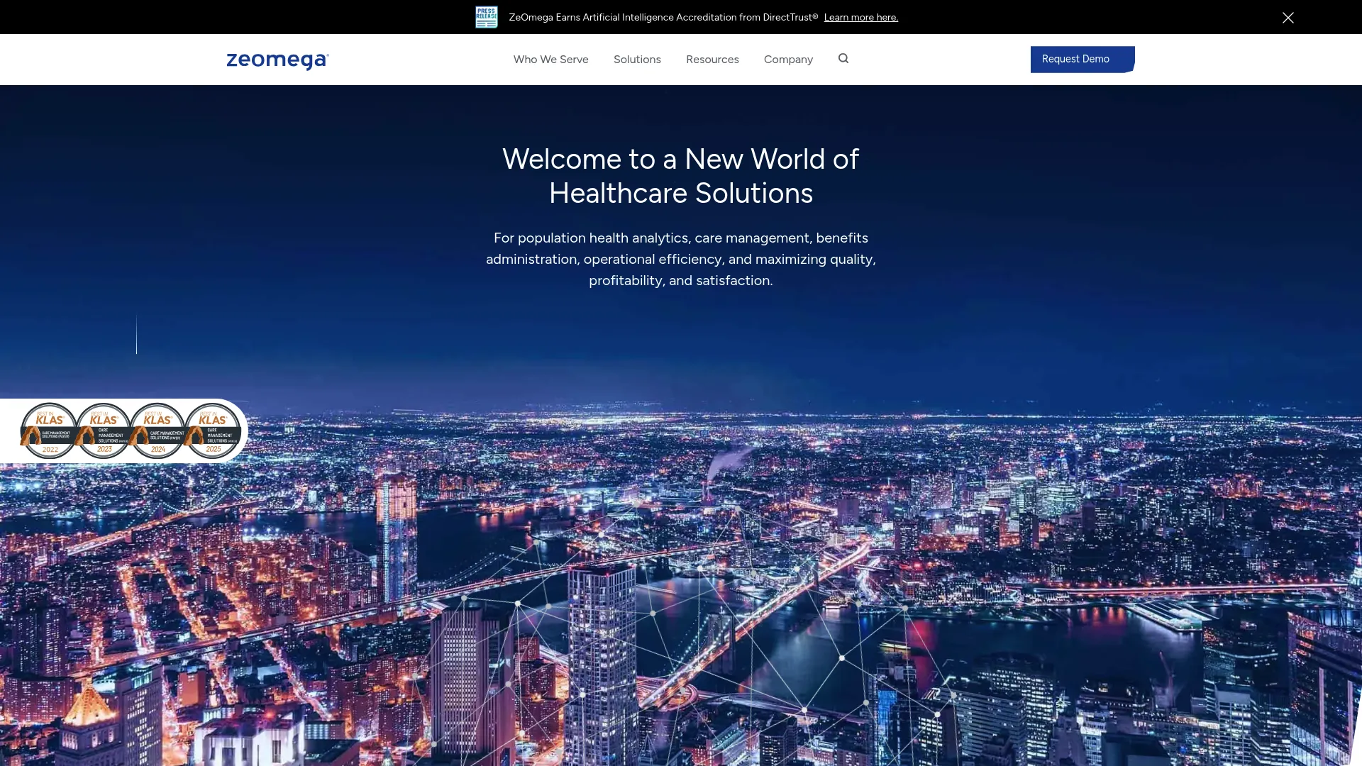ZeOmega Jiva care management platform homepage