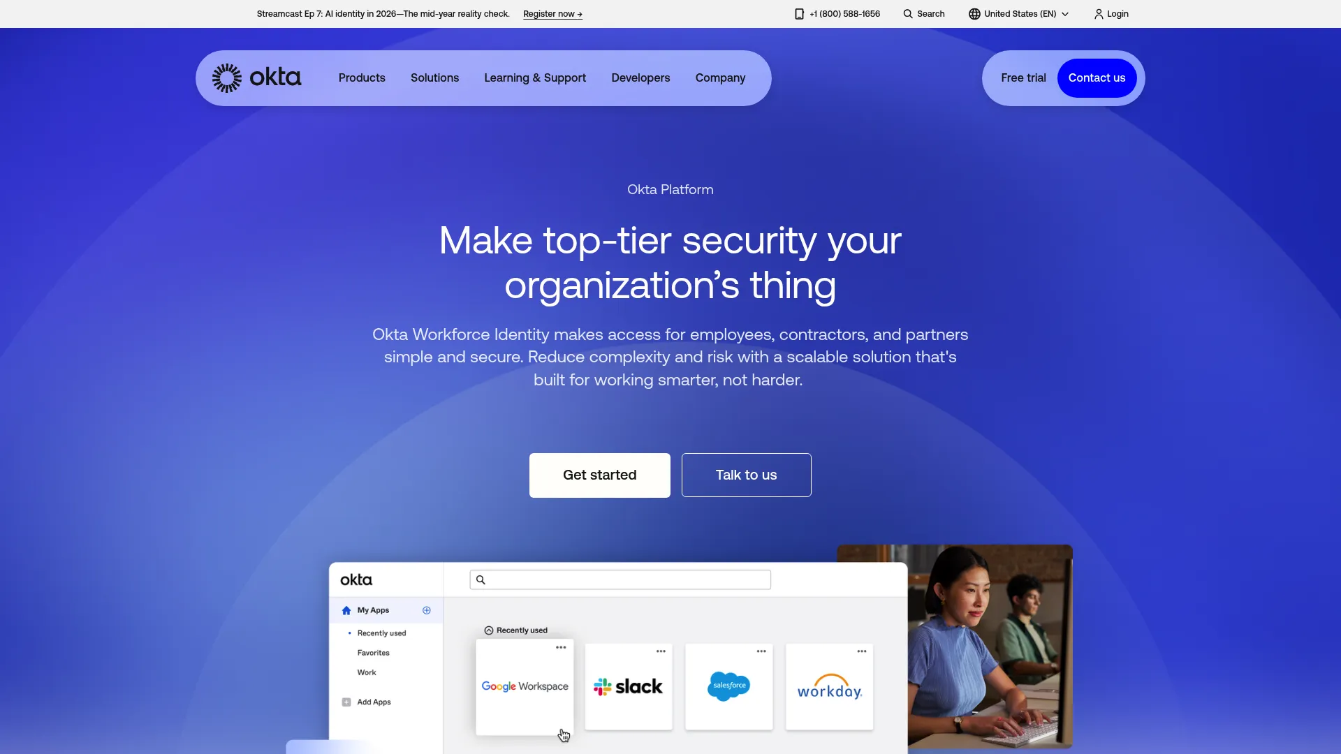 Okta Workforce Identity access management platform