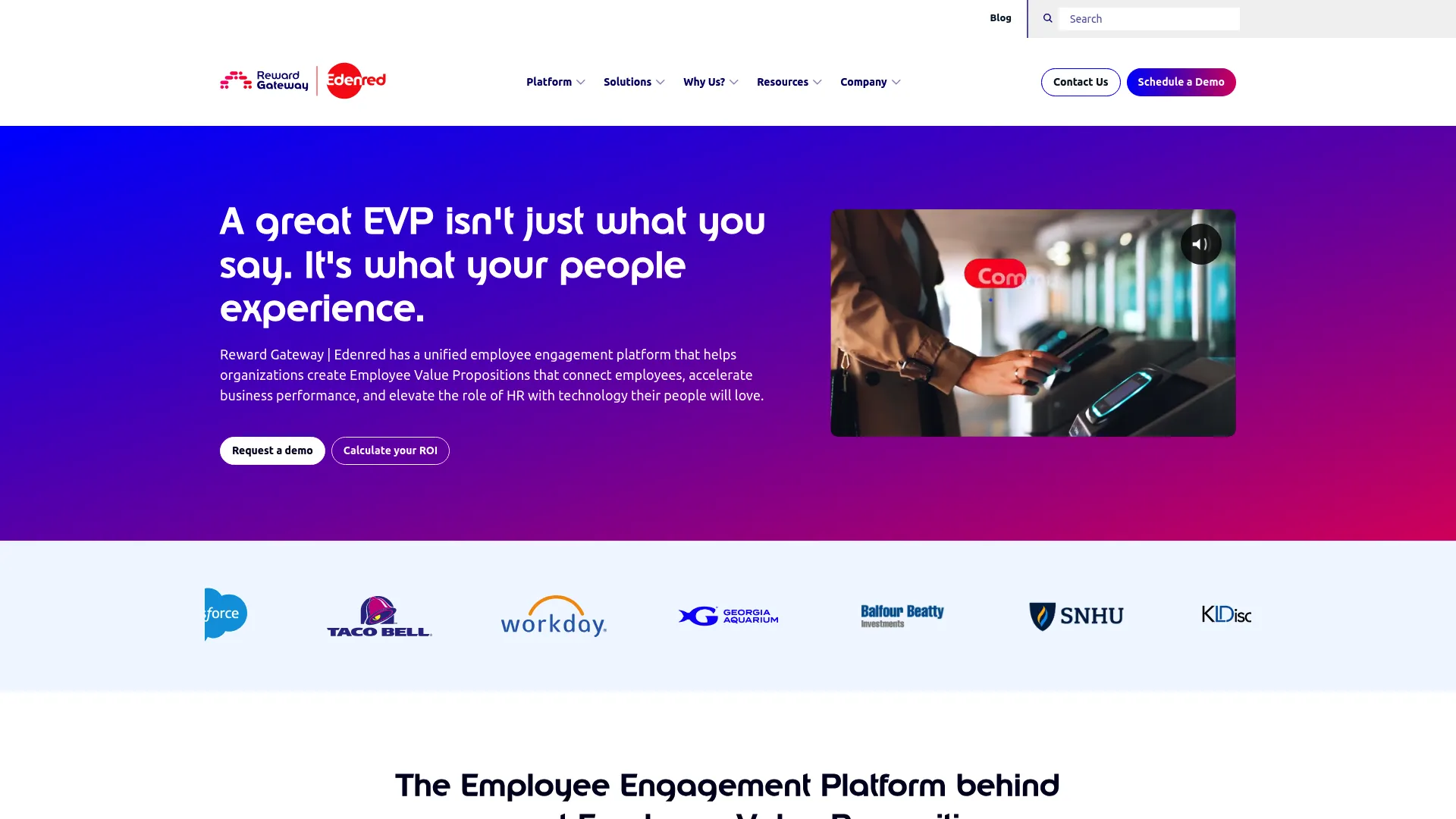 Reward Gateway Edenred employee engagement platform