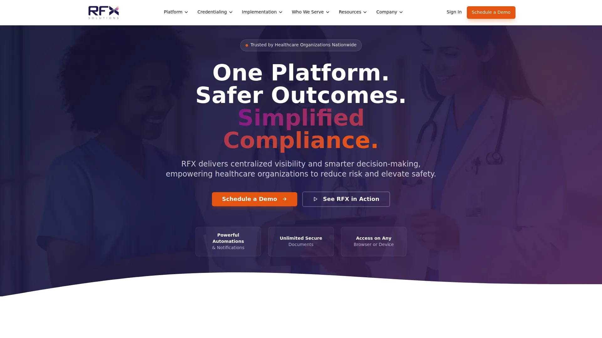 RFX Solutions homepage