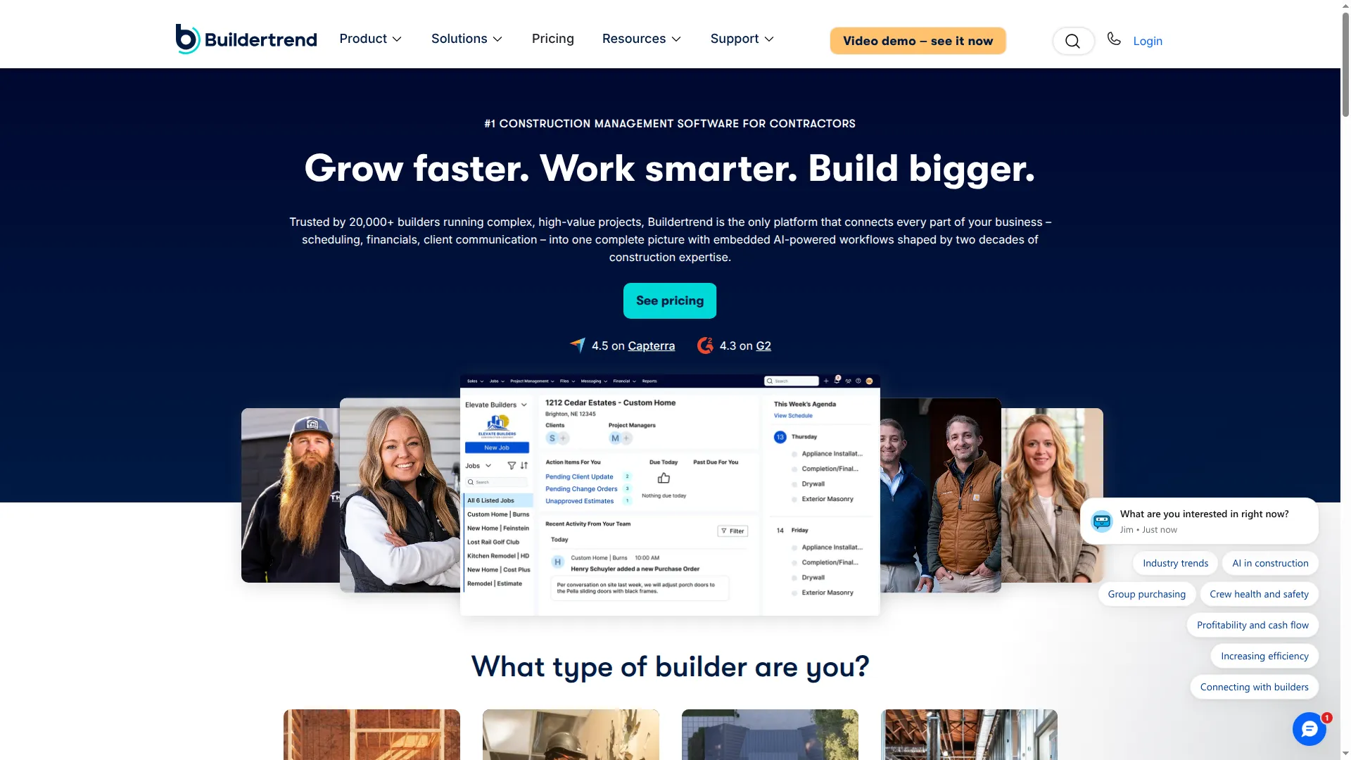 Buildertrend construction management screenshot