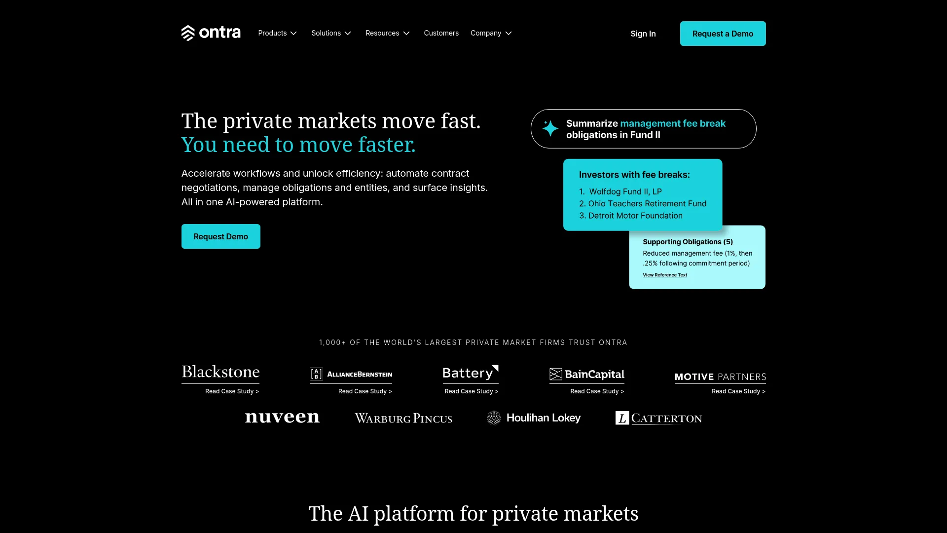 Ontra contract negotiation platform interface