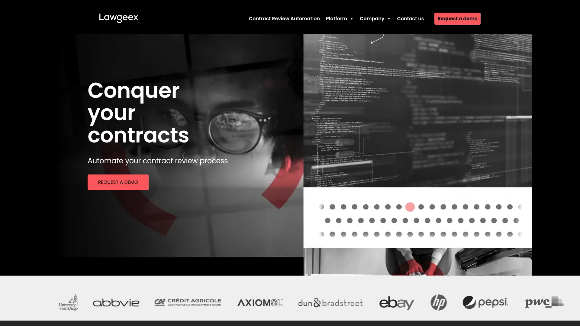 Lawgeex AI contract review interface