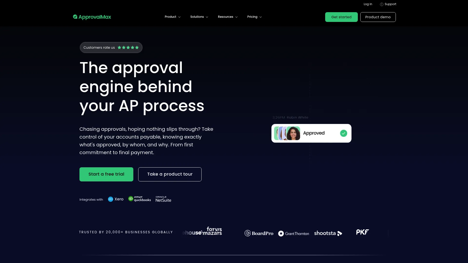 ApprovalMax accounts payable approval workflow interface