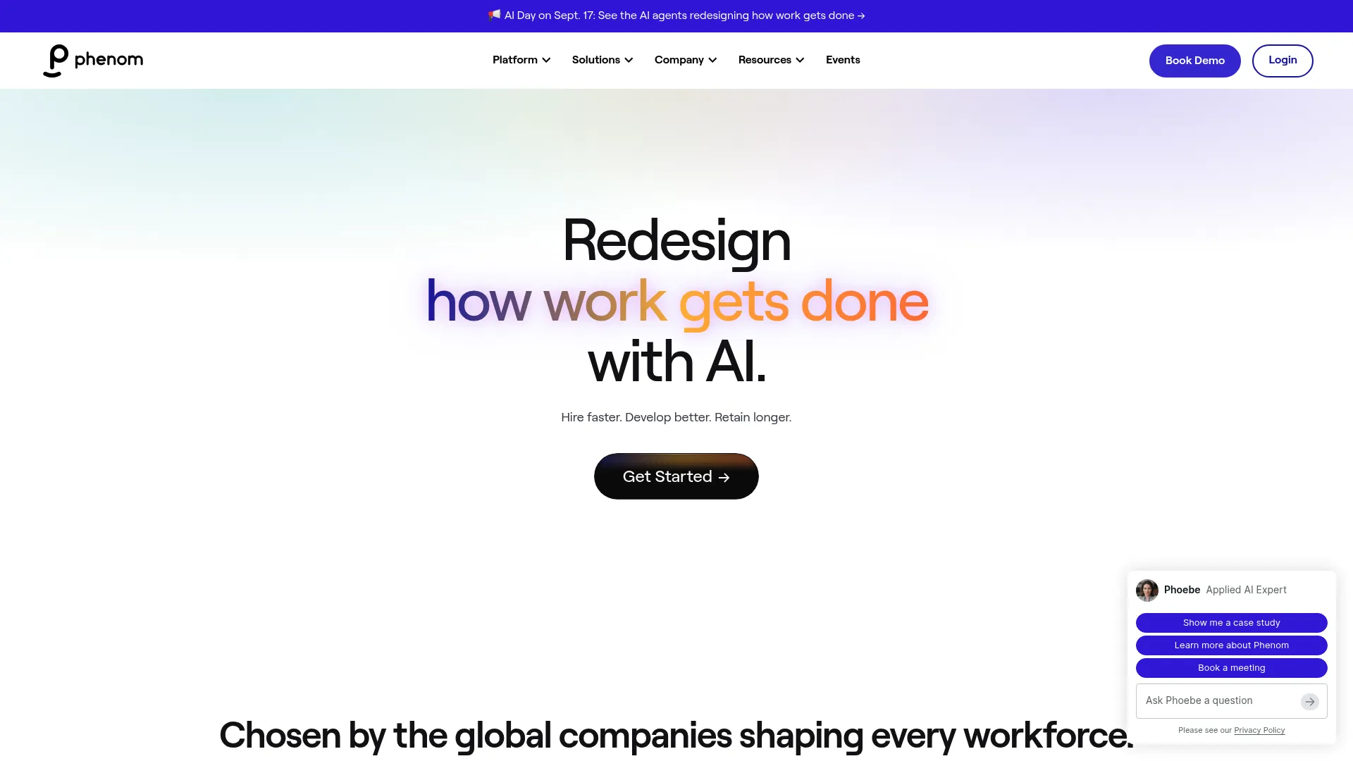 Phenom talent experience platform interface