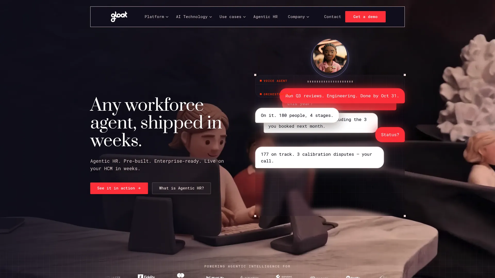 Gloat internal talent marketplace platform homepage