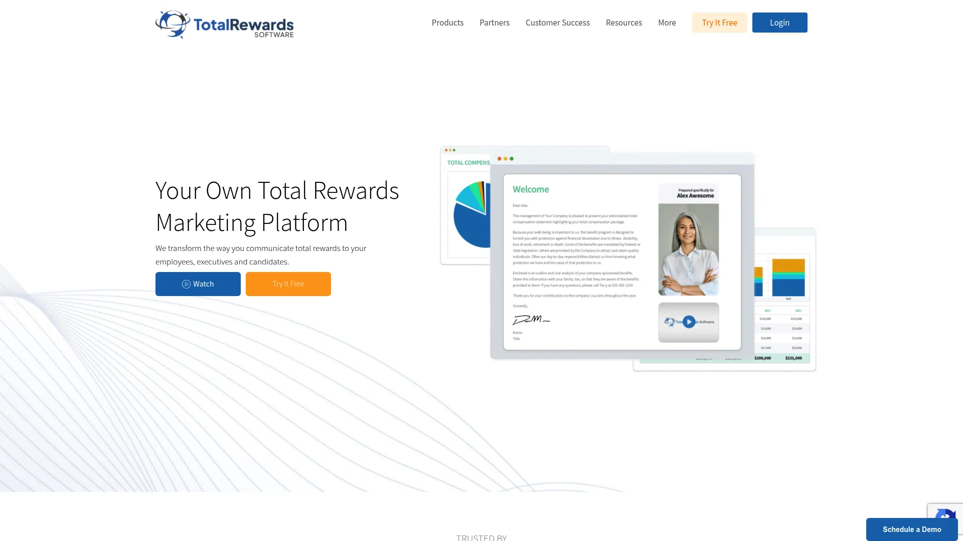 TotalRewards Software total rewards portal homepage