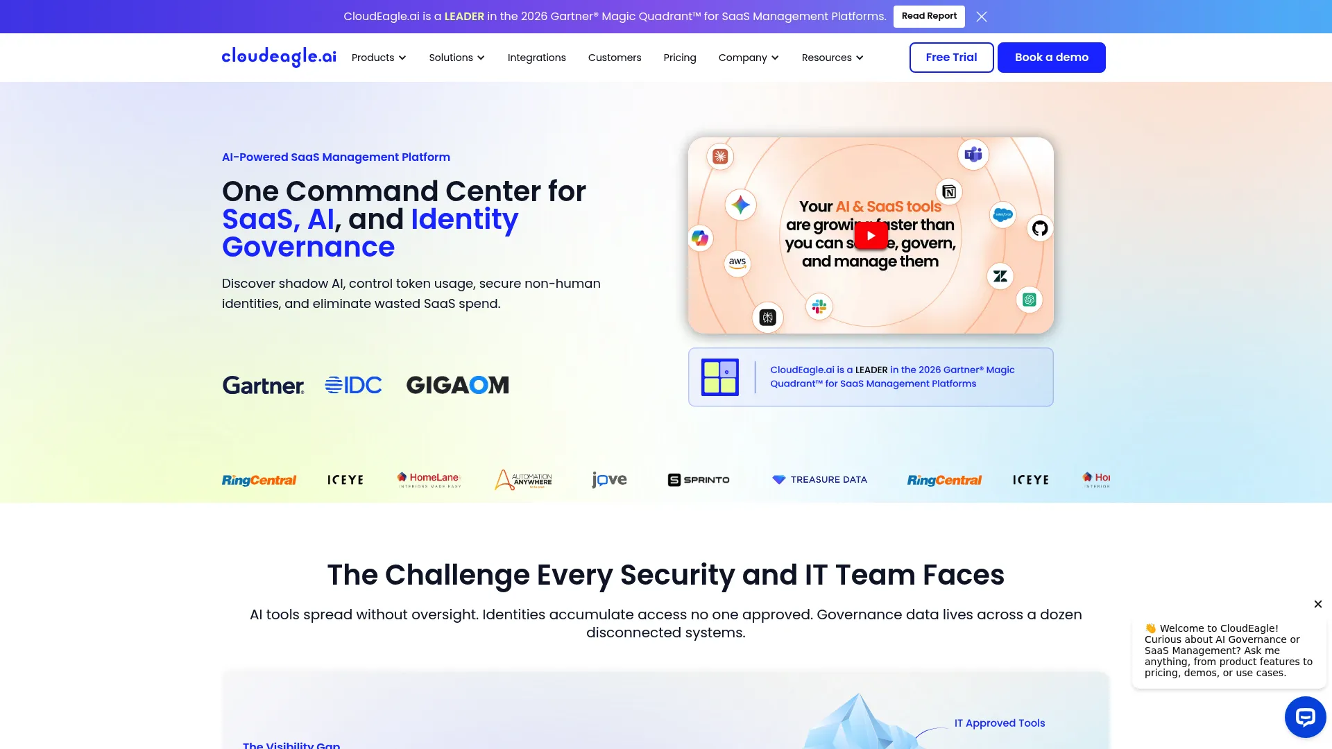 CloudEagle.ai SaaS management platform interface