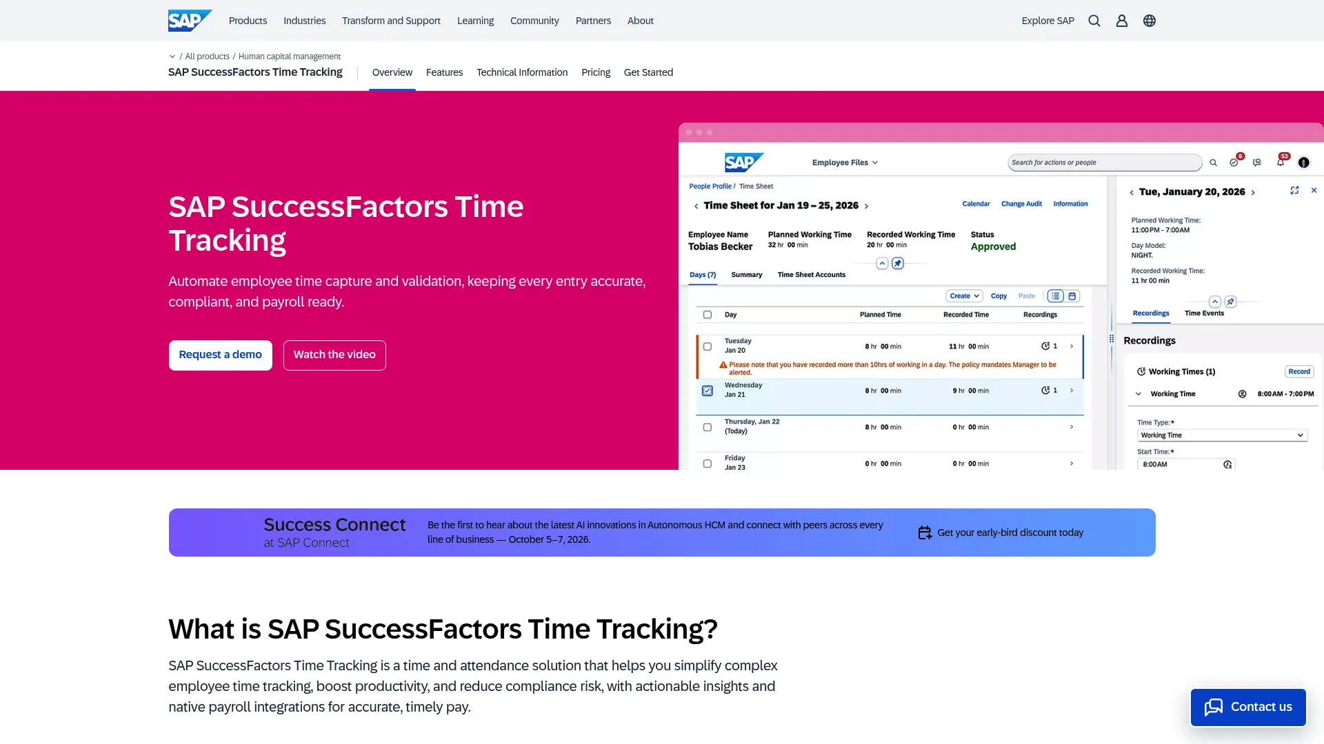 SAP Deskless Worker Experience add-on by WorkForce Software