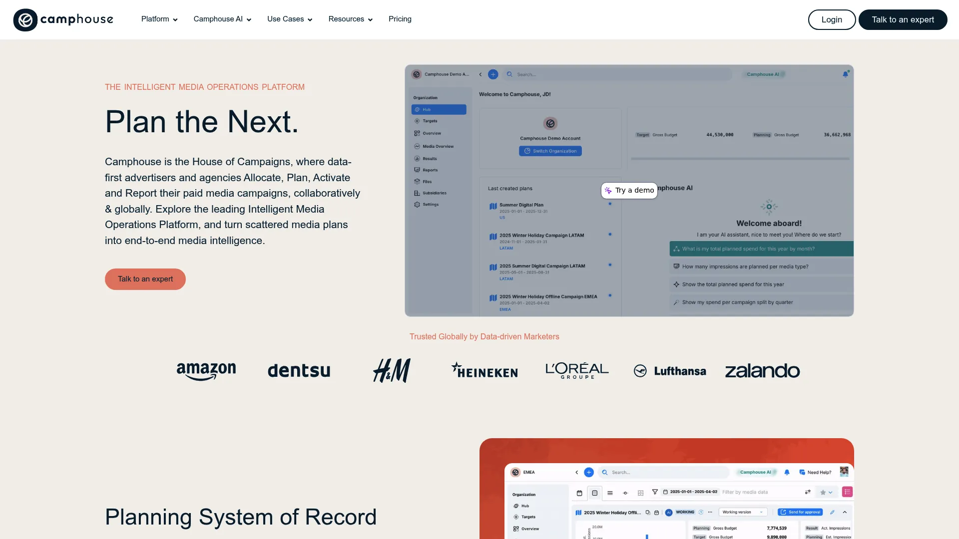Mediatool now Camphouse media operations platform homepage