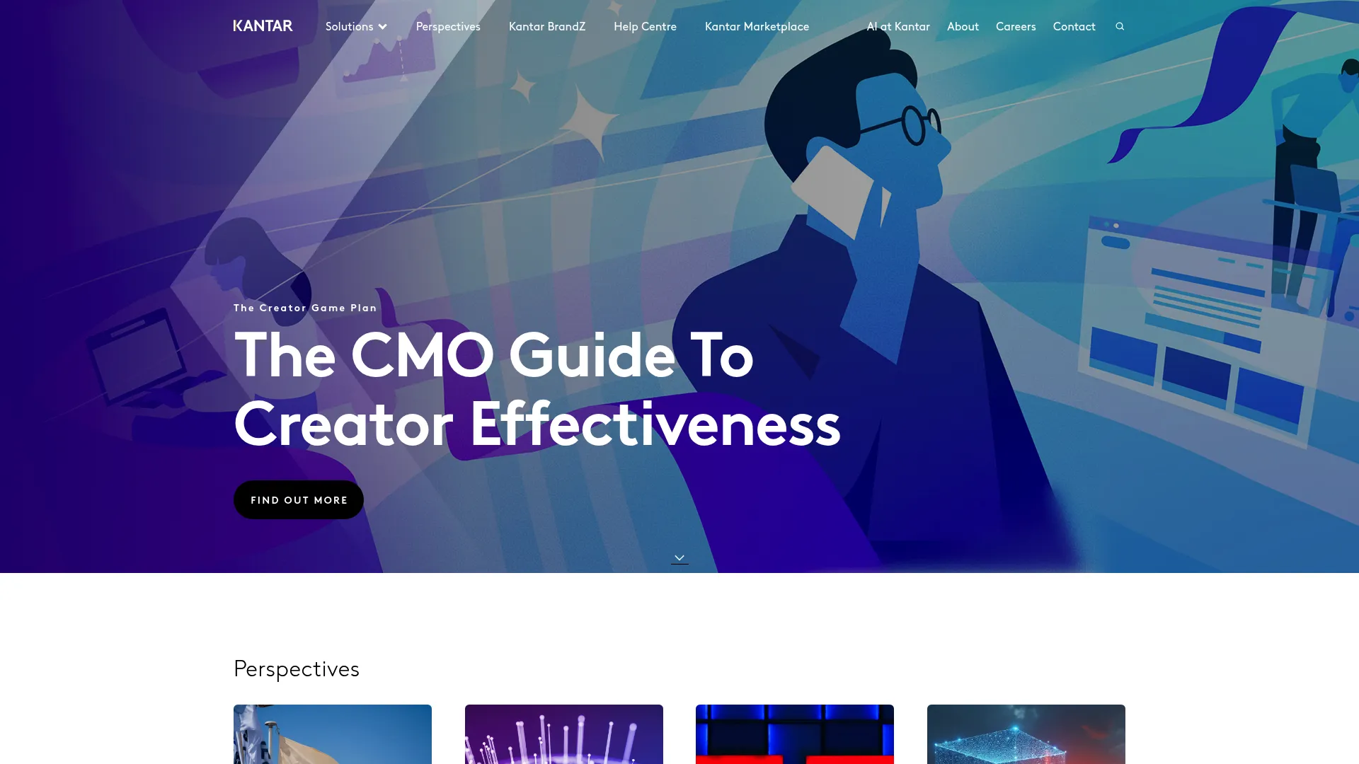 Kantar media planning and effectiveness solution homepage