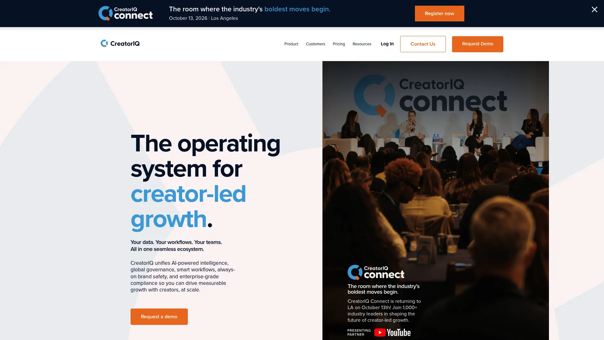 CreatorIQ creator marketing platform homepage