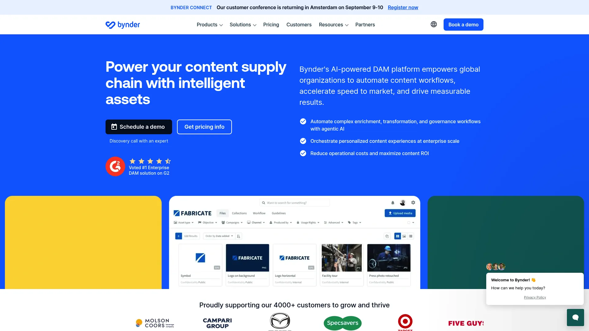 Bynder enterprise digital asset management interface