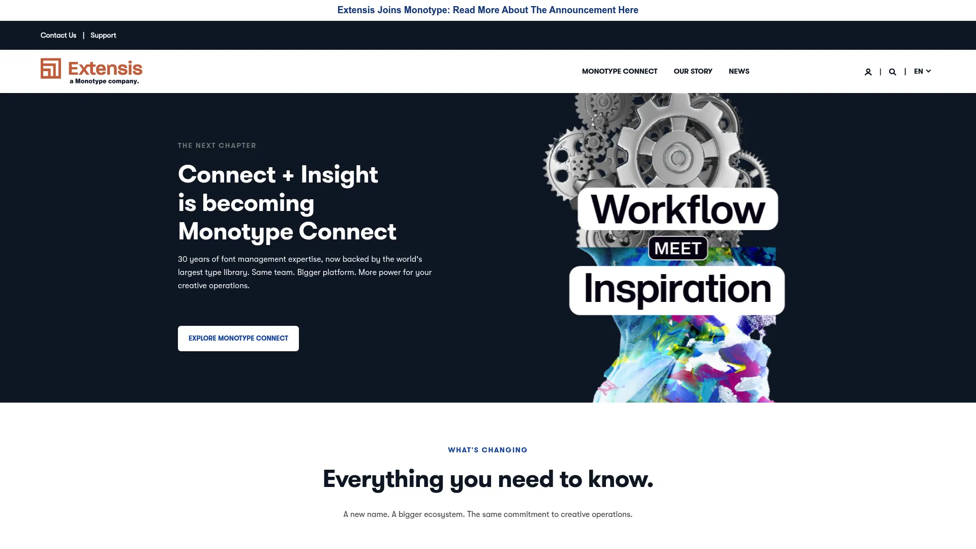 Extensis font and asset management interface