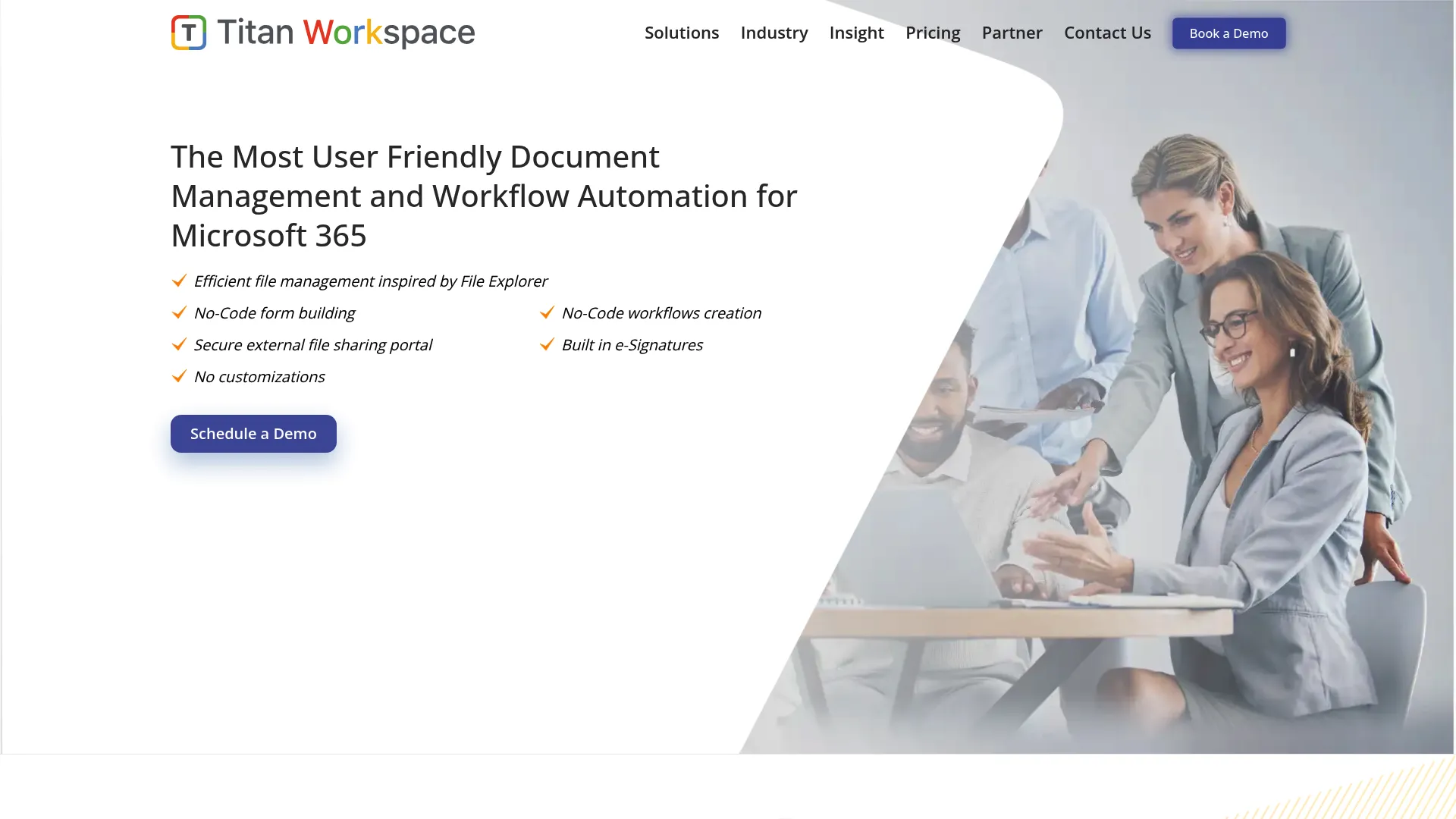 Titan Workspace SharePoint-based intranet and workflow platform homepage