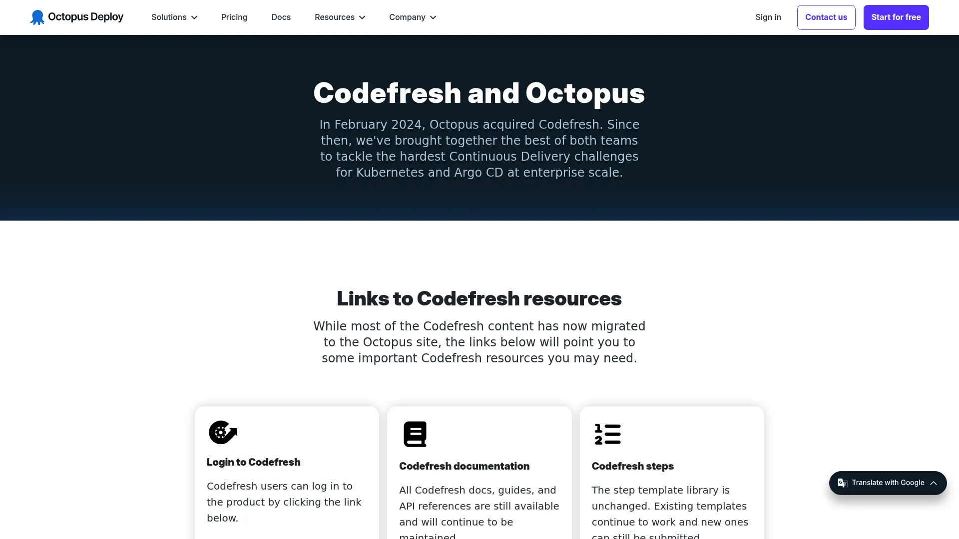 Codefresh cloud-native CI/CD and GitOps platform homepage