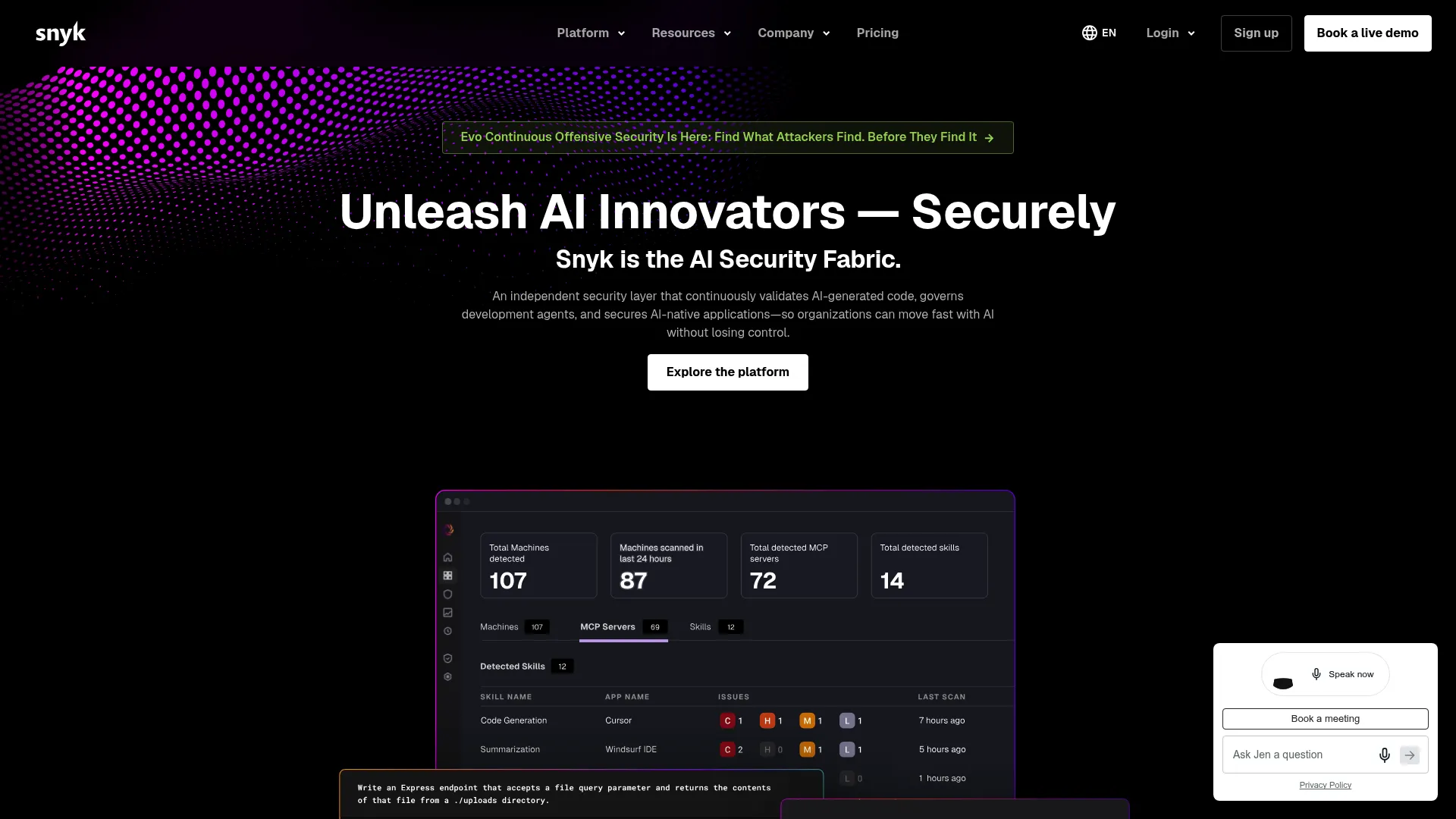 Snyk developer security platform