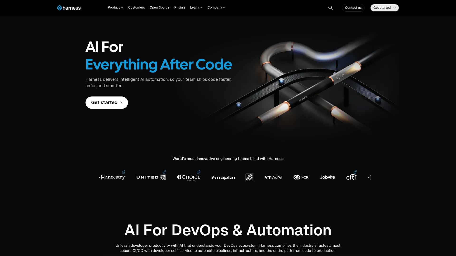 Harness Feature Flags platform homepage