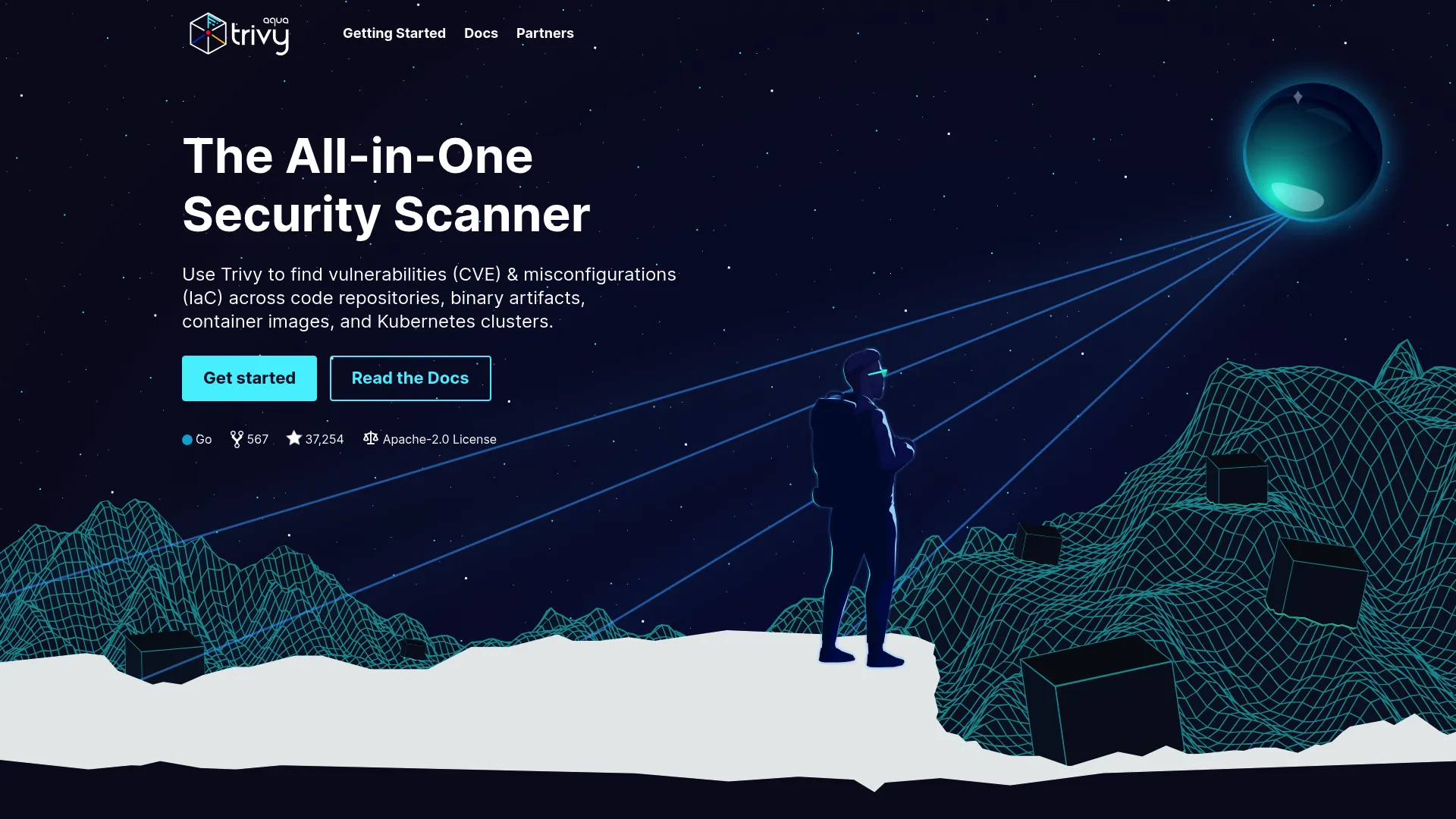 Trivy open-source scanner homepage