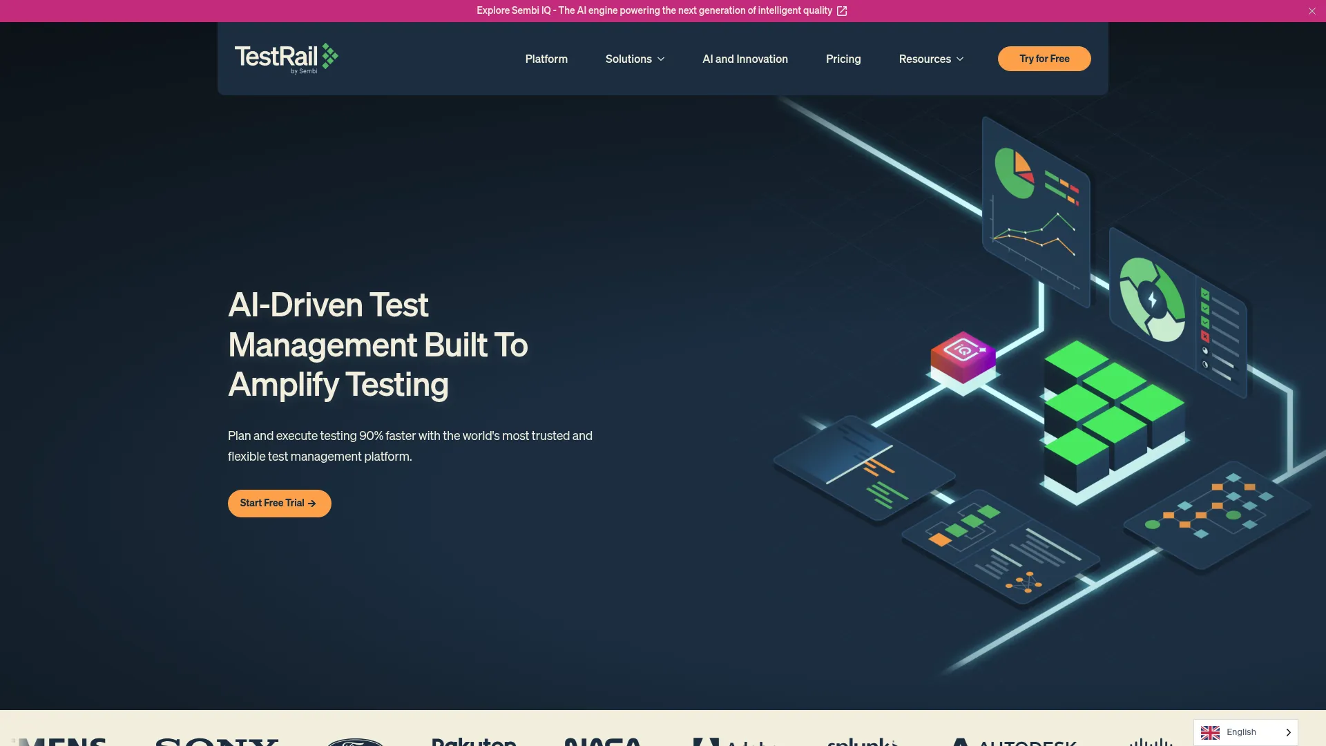 TestRail test management platform interface