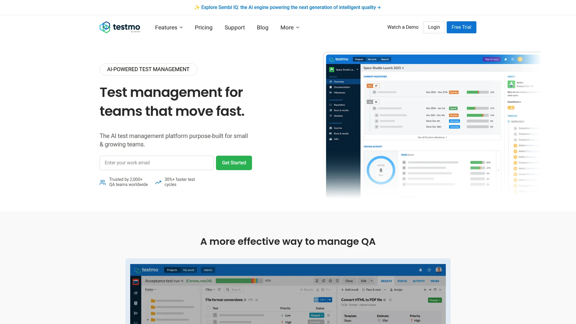 Testmo unified test management