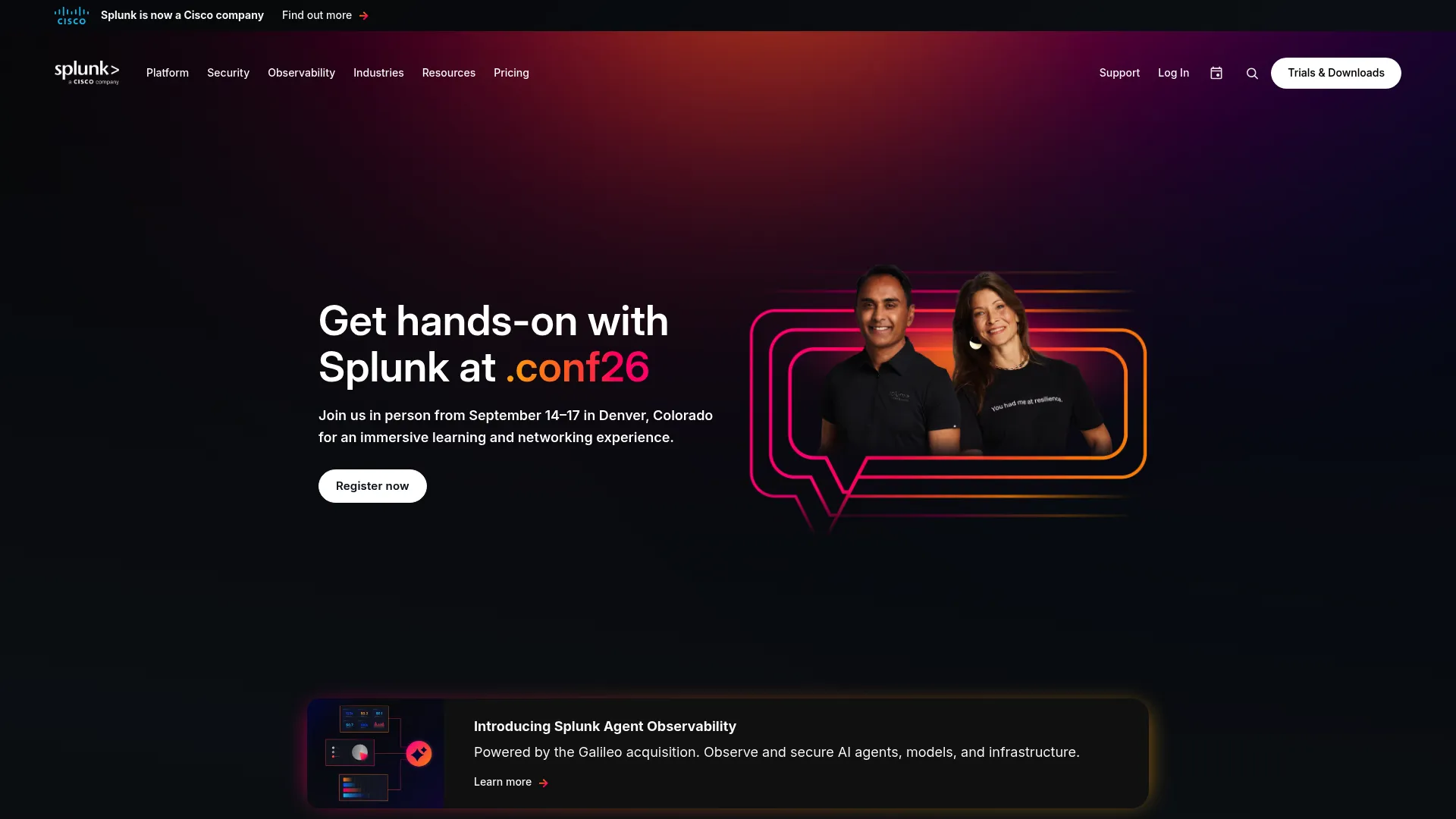 Splunk observability and event correlation data platform