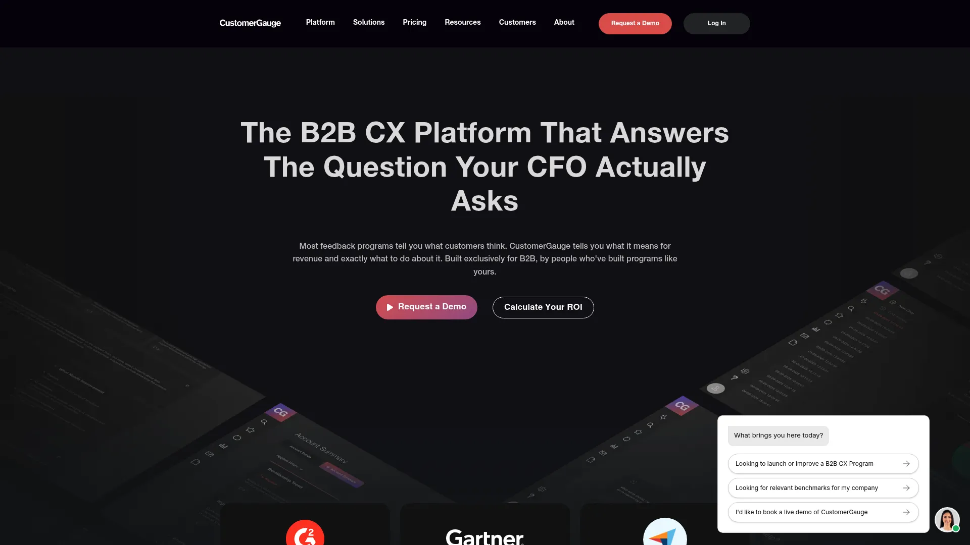 CustomerGauge closed loop customer experience and account NPS platform homepage