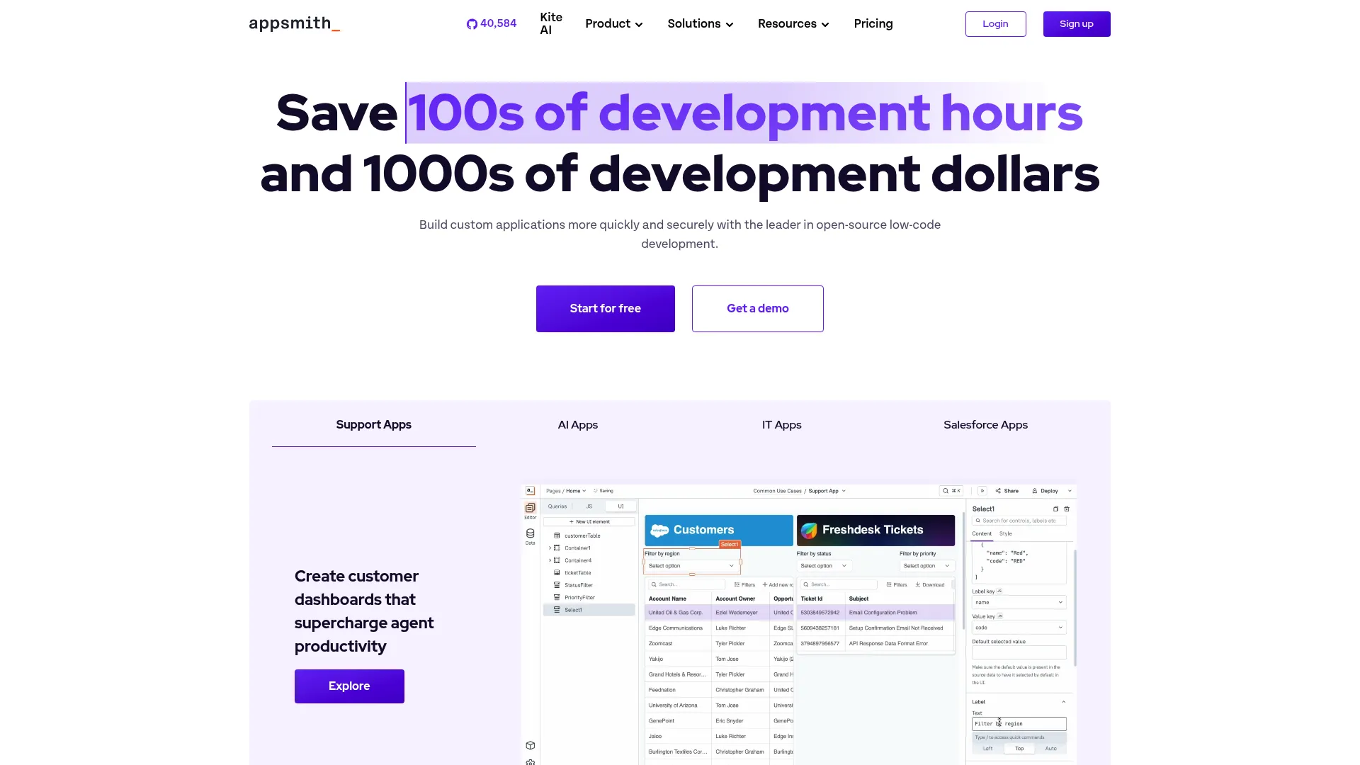 Appsmith low-code app builder