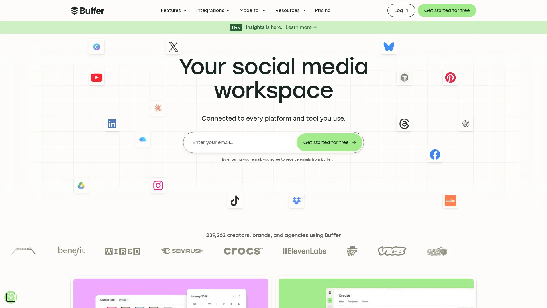 Buffer social scheduling dashboard